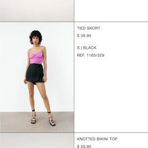 Zara tied skort
